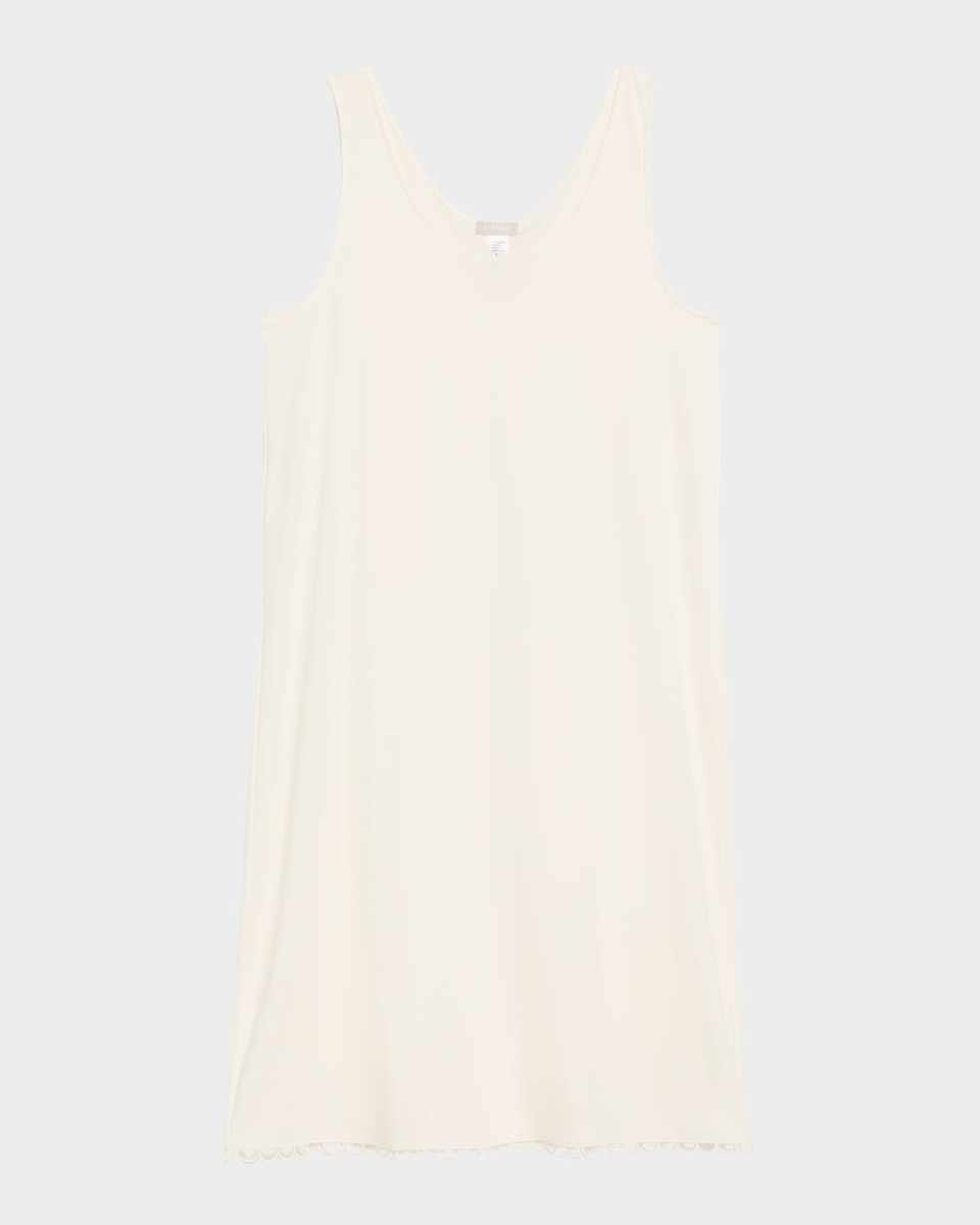 Anouk Embroidery-Trim Cotton Tank Nightgown